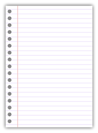 Example of blank lined writing paper