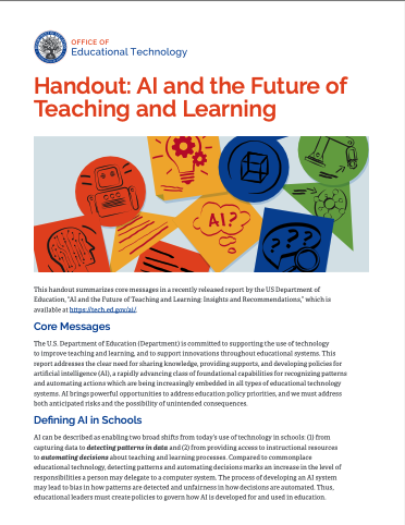 AI and the Future of Teaching and Learning AI and the Future of Teaching and Learning